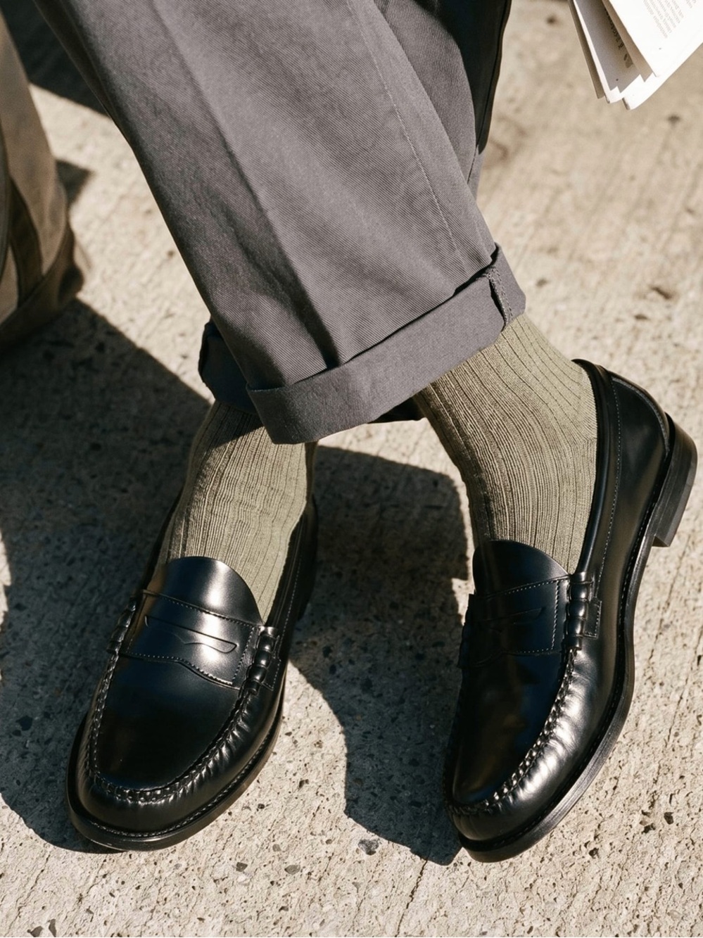G.H. Bass & Co. Black Leather Penny Loafers